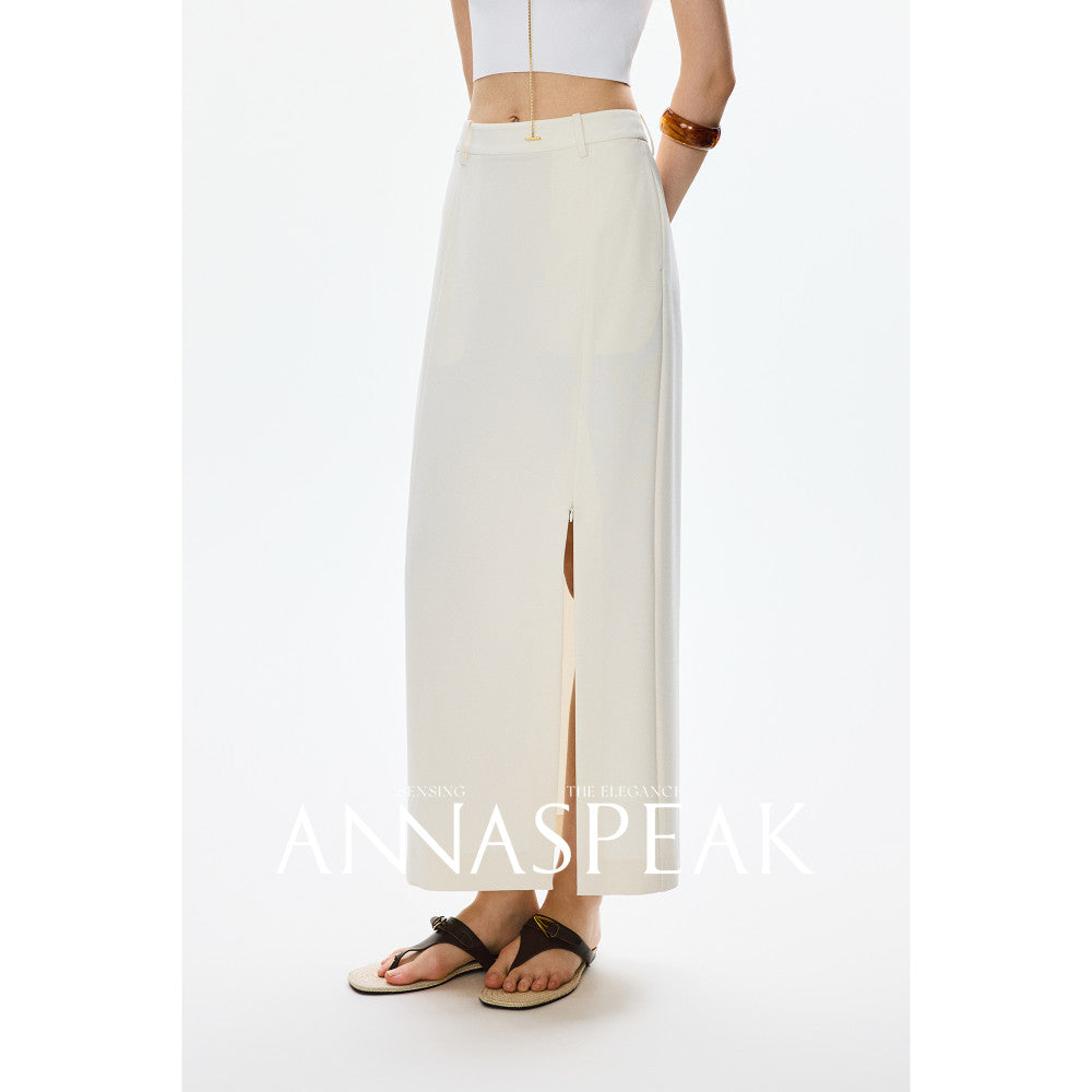 In stock ANNASPEAK old money wind amber flowing light Eastman acetate Ji simple collarless suit jacket pants image 11
