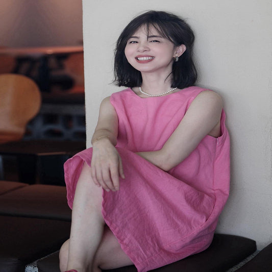 ASAYA4536 – Rosé Glow Easy-Chic Dress 🌸💖