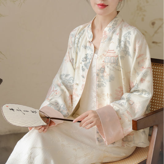 ASAYA4524 – Pavilion Garden Embroidered Jacket 🏯🌸