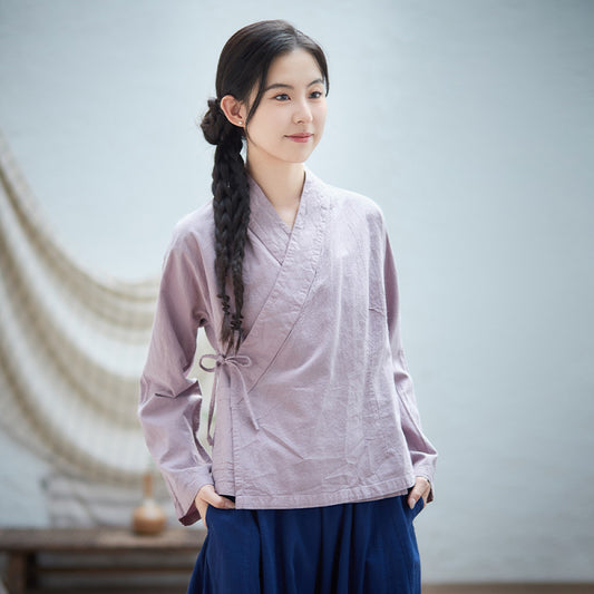 ASAYA4306 - Timeless Cotton Linen Hanfu Blouse ✨🌿