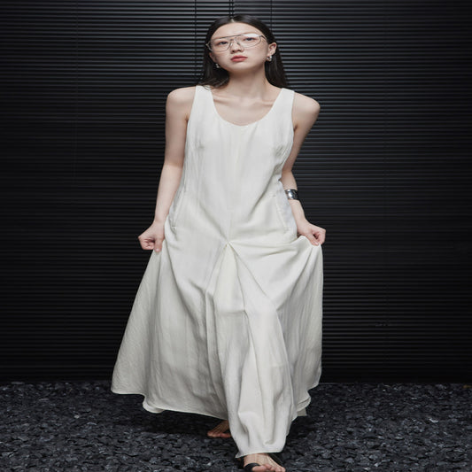 ASAYA4665 – Ivory Flow Maxi Dress 🤍✨