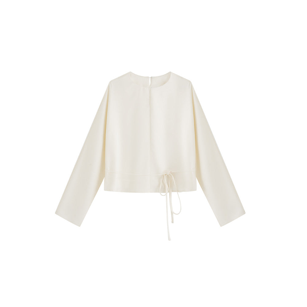 SOTHEMOS 25 Spring Fashionable Minimalist Row Style 2 Color Satin French Retro Design Long Sleeve Shirt image 14