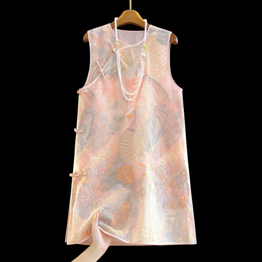 ASAYA4679 – Crane Blossom Jacquard Dress 🌸✨