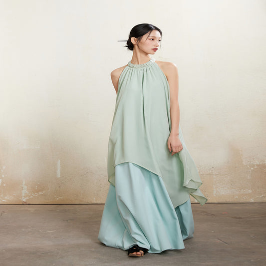 ASAYA4181 Mint Fairy Halter Dress ✨