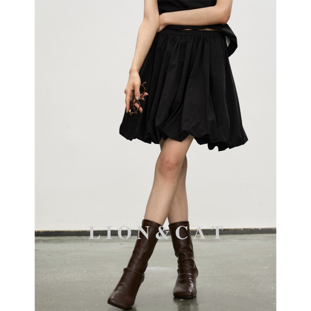 LC Cloud Bud Skirt summer new style temperament lady high waist pure white bud skirt versatile slim image 22
