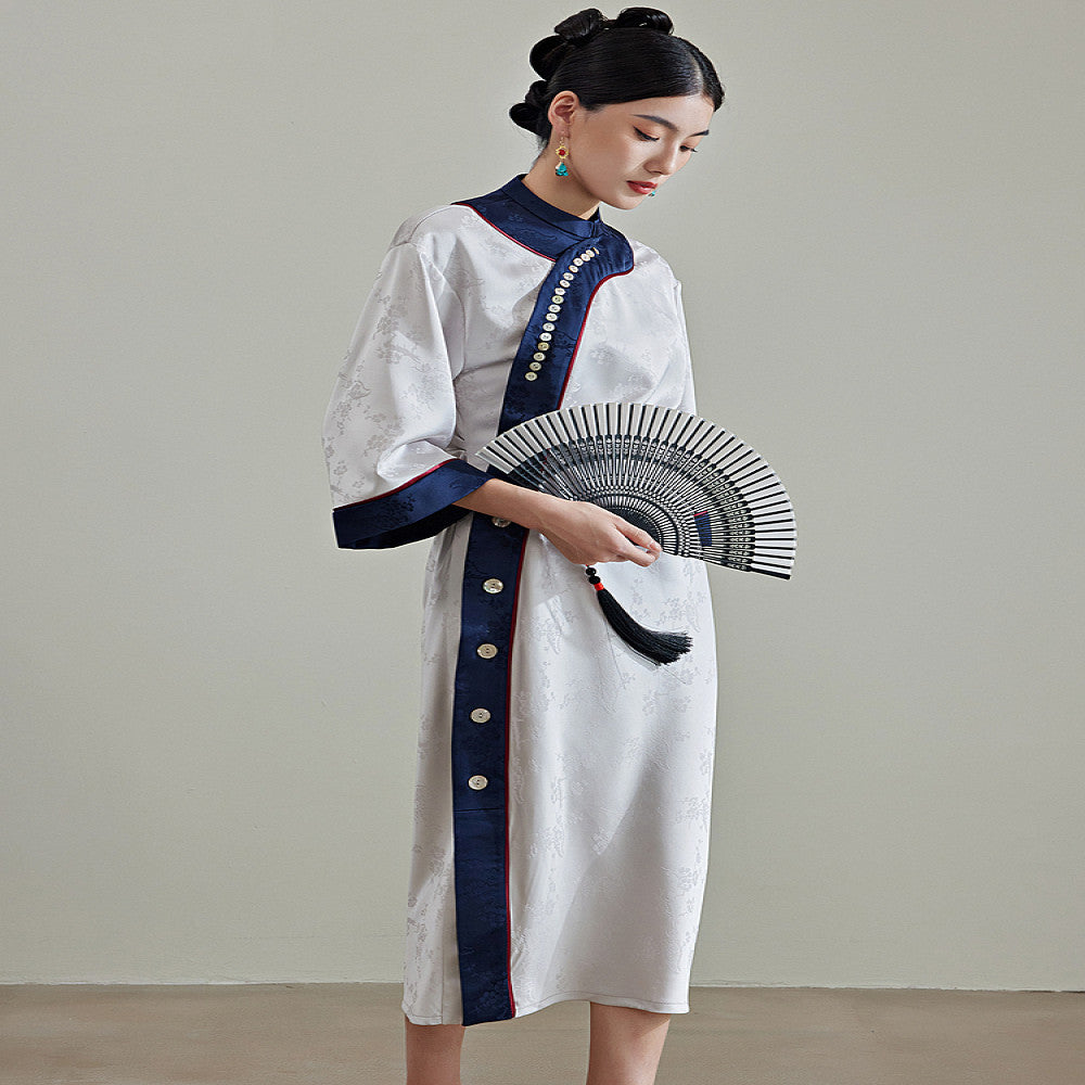 Moyu Original 2025 Spring New Ethnic Style Design with Wrinkle Improvement Cheongsam New Chinese Style Slimming Dress image 4