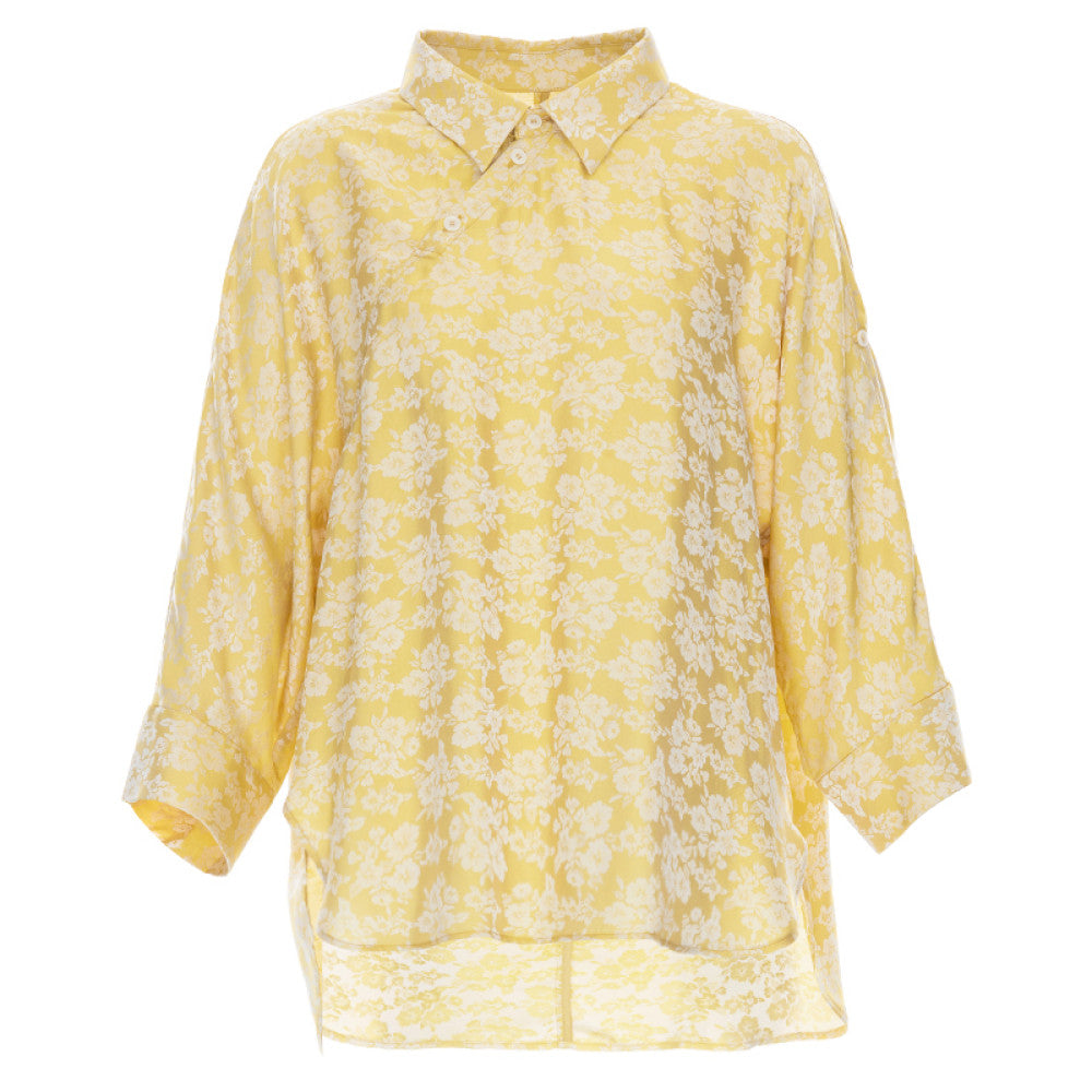 Huamu deep retro lapel shirt women s new Chinese style top light national style bottoming shirt jacquard new bat sleeve shirt image 14