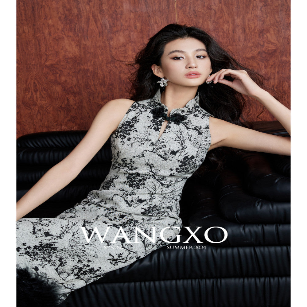 Wangxo Winter Plum Jacquard Fabric Customized 3D Relief Texture New Chinese Style Cheongsam image 1