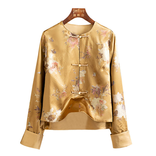 ASAYA4116 ✨ 🌸 𝗦𝗶𝗹𝗸 𝗝𝗮𝗰𝗾𝘂𝗮𝗿𝗱 𝗖𝗵𝗶𝗻𝗲𝘀𝗲-𝗜𝗻𝘀𝗽𝗶𝗿𝗲𝗱 𝗝𝗮𝗰𝗸𝗲𝘁 🌸