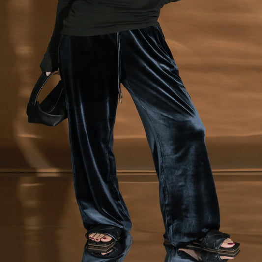 ASAYA4107: Luxurious Velvet Straight-Leg Pants ✨