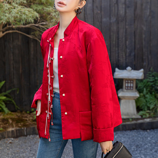 ASAYA4050 - Red Quilted Jacket ✨