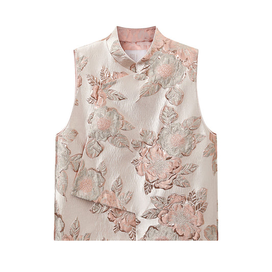 ASAYA4014 Chinese Style Jacquard Vest ✨