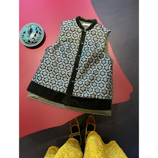 ASAYA4019 ✨ Elegant Baoxiang Quilted Vest ✨