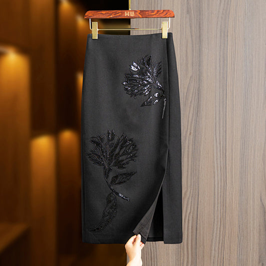 ASAYA3895: Heavy Sequin Embroidered Skirt ✨