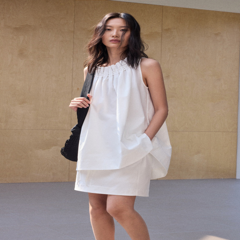 RUISHI French Handmade Woven Mushroom Edge Top Sleeveless Gentle and Versatile Small Shirt for Women in Summer image 7