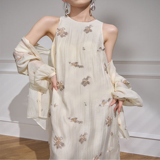 ASAYA4690 – Golden Bloom Elegance Dress ✨🌼