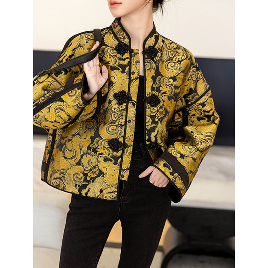 ASAYA3854: 𝗕𝗹𝗮𝗰𝗸 & 𝗚𝗼𝗹𝗱 𝗥𝗲𝘁𝗿𝗼 𝗤𝗶𝗽𝗮𝗼 𝗝𝗮𝗰𝗸𝗲𝘁 ✨