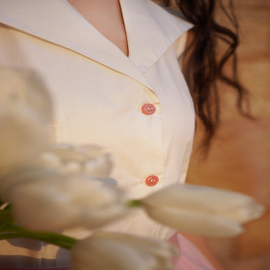 ASAYA-3777 Retro Chic Sleeveless Lapel Shirt 🌸