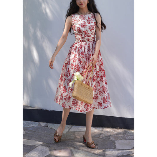 ASAYA-3776 Retro Floral Summer Elegance Dress🌸❤️