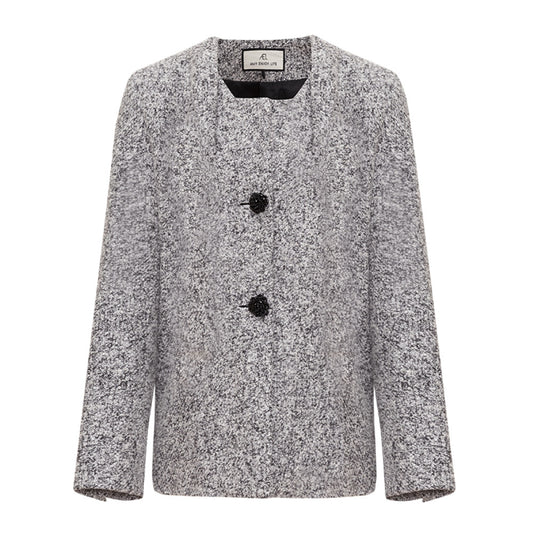 ASAYA3692 Fall Grey Suit Style Jacket