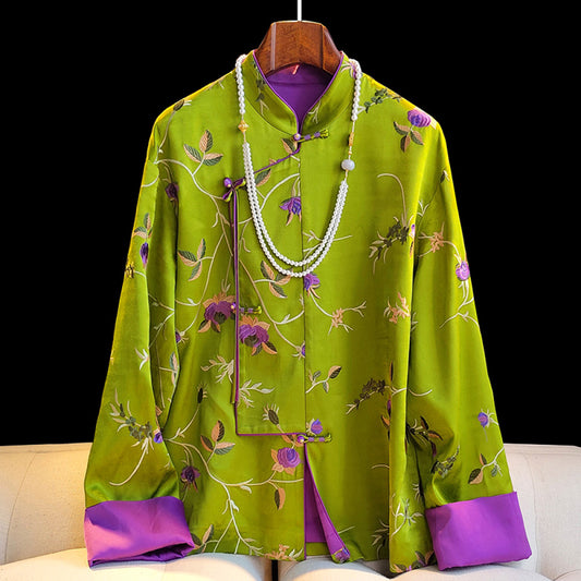 ASAYA3685 National style shirt female design sense original design fashionable national trend style casual loose buttoned top