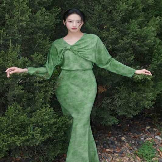 ASAYA3666 Custom made silk crepe de chine 100% mulberry silk Top | Halter Neck top | Long Skirt (Sold Seperately)