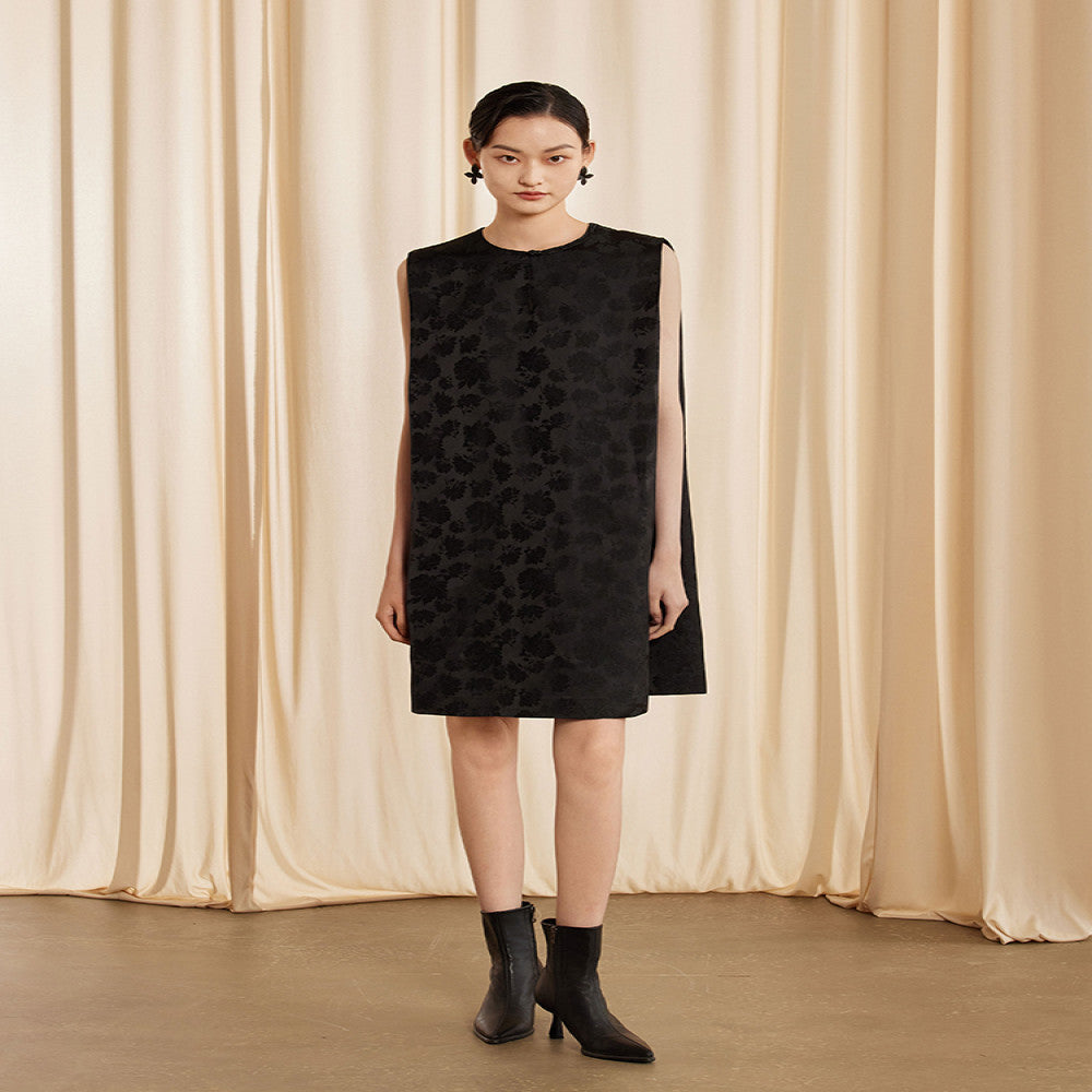 Ruyi Lianyun Spring and Autumn Dress New Jacquard Sleeveless Retro New Chinese Style Dress Women s Pan Button Chinese Style Short Dress image 4
