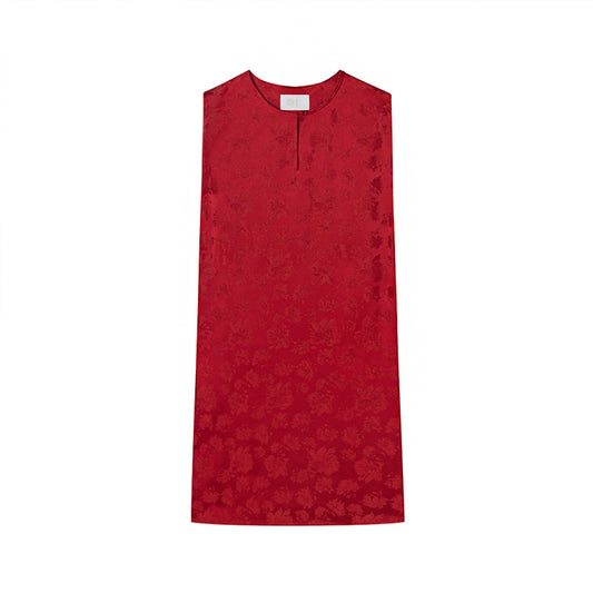 ASAYA3633  Straight cut sleeveless short dress