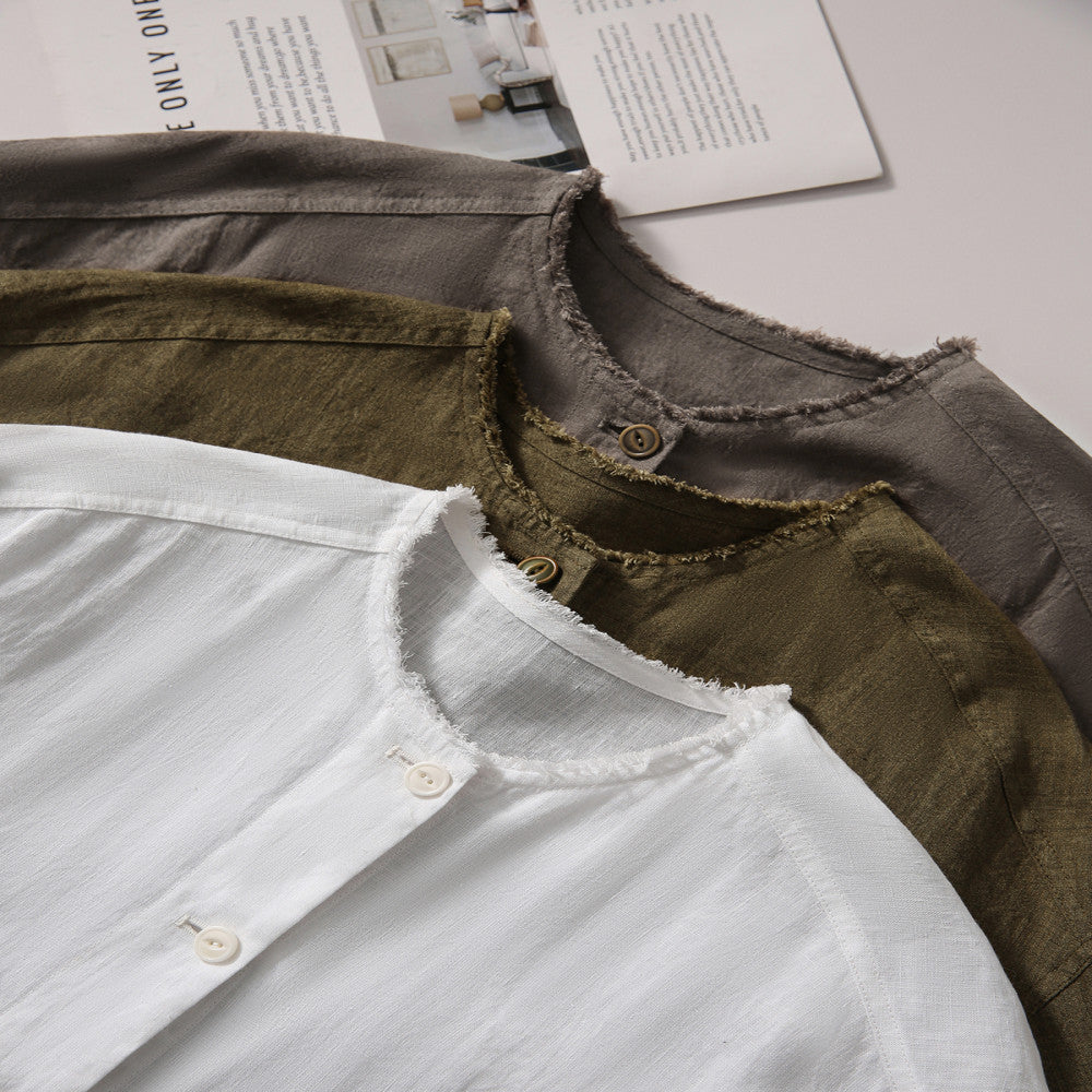 Ban Niang Private Service Fan Fan s own early autumn first YI new product linen loose feeling old money style image 4