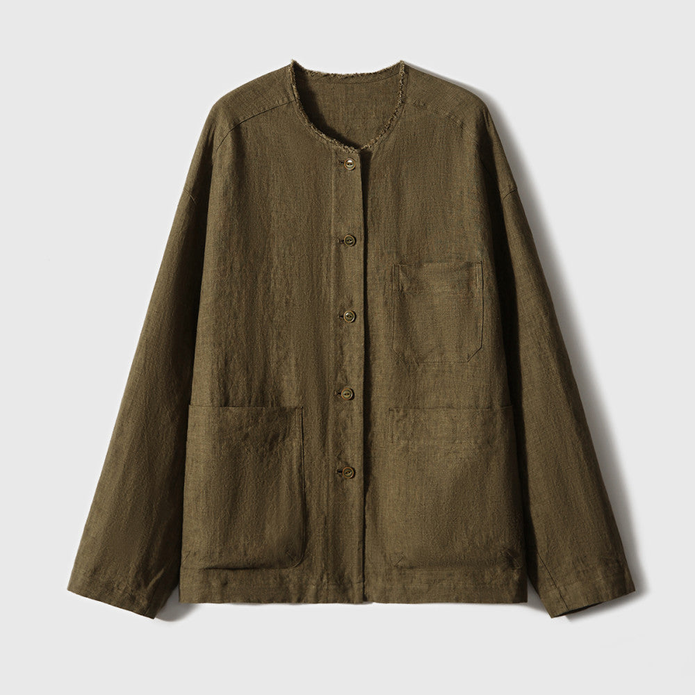 Ban Niang Private Service Fan Fan s own early autumn first YI new product linen loose feeling old money style image 18