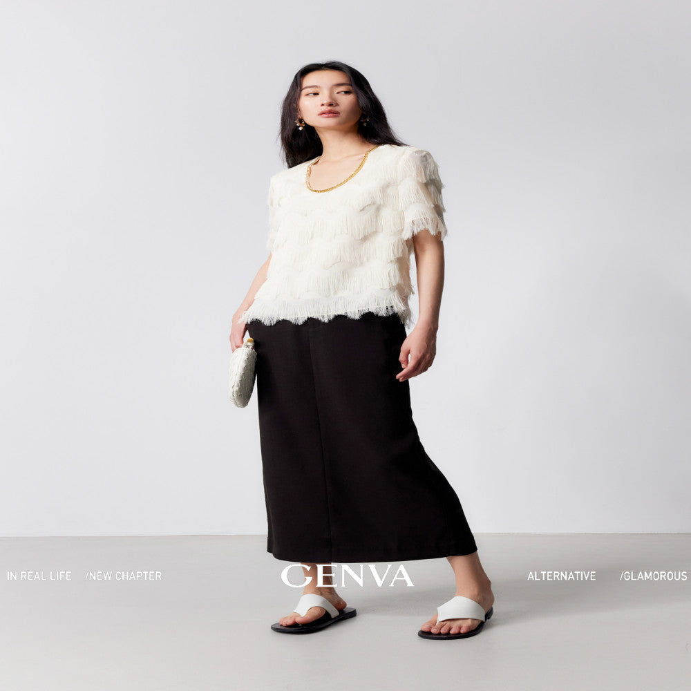 MR 99 Flowing Light Washing Yarn Luxurious and Dynamic Water Wave Pattern Scissors Abundant tassels Eye catching Chain Dress T shirt image 22