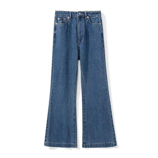 ASAYA3604 Cotton Denim Vest + Loose Flair Pants (Matching Set / Sold Seperately)