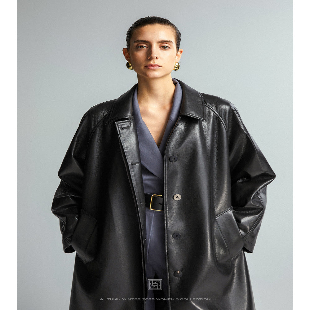 Le Samedi Stylish office lady custom color wool shirt wide leg pants set image 5