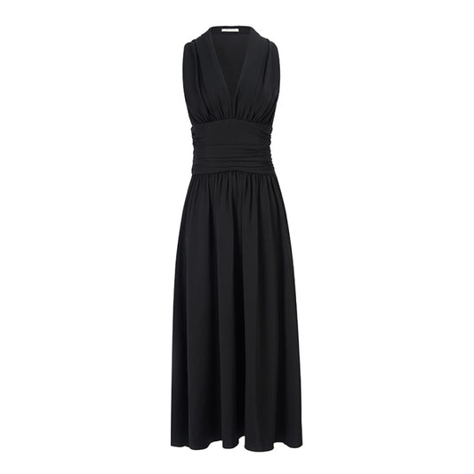ASAYA3591 French retro Hong Kong style V-neck dress