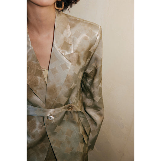 ASAYA3543 Oriental philosophy Chinese style ribbon suit