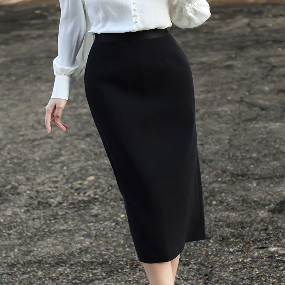 Lanser 2025 Autumn New Style Commuter Side Split One Step Skirt with High Waist and Thin Look Straight Tube Hip Wrapping Half Body Skirt image 18