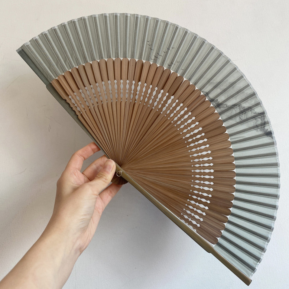 ASAYA3349 Silk Fan with Various Prints
