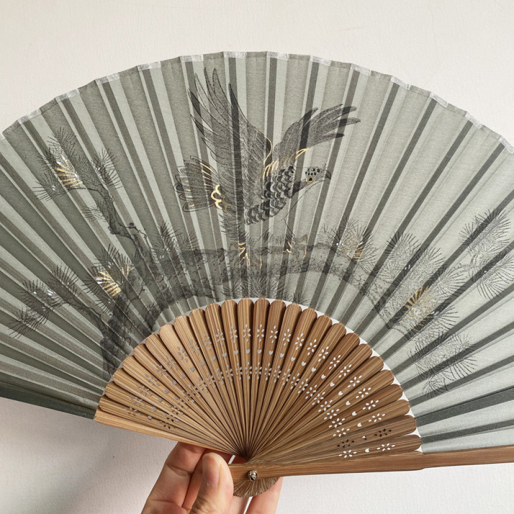Export to Japan original order tail order Japanese style fan silk hand painted 7 inch Chinese style can be paired with Hanfu yukata image 24