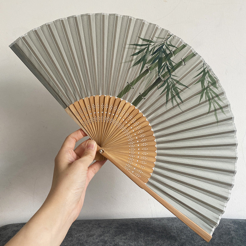 Export to Japan original order tail order Japanese style fan silk hand painted 7 inch Chinese style can be paired with Hanfu yukata image 36