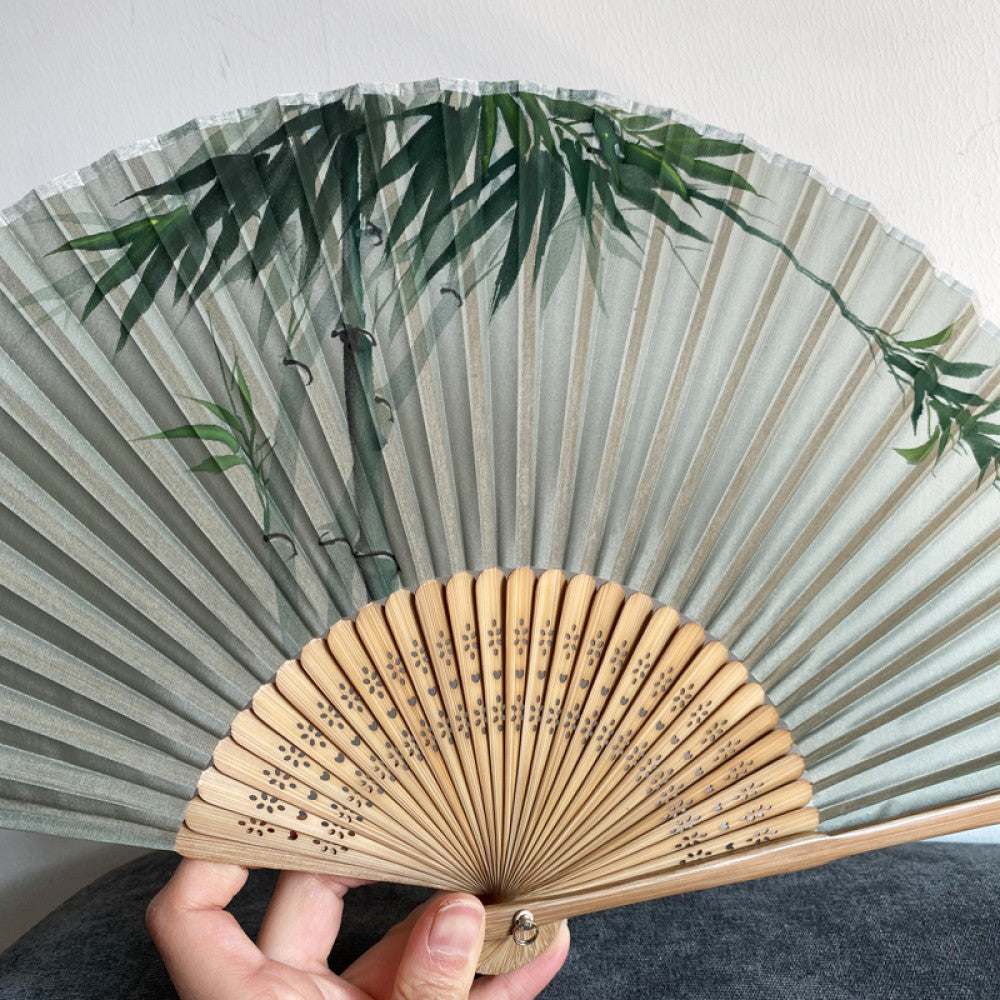 ASAYA3349 Silk Fan with Various Prints