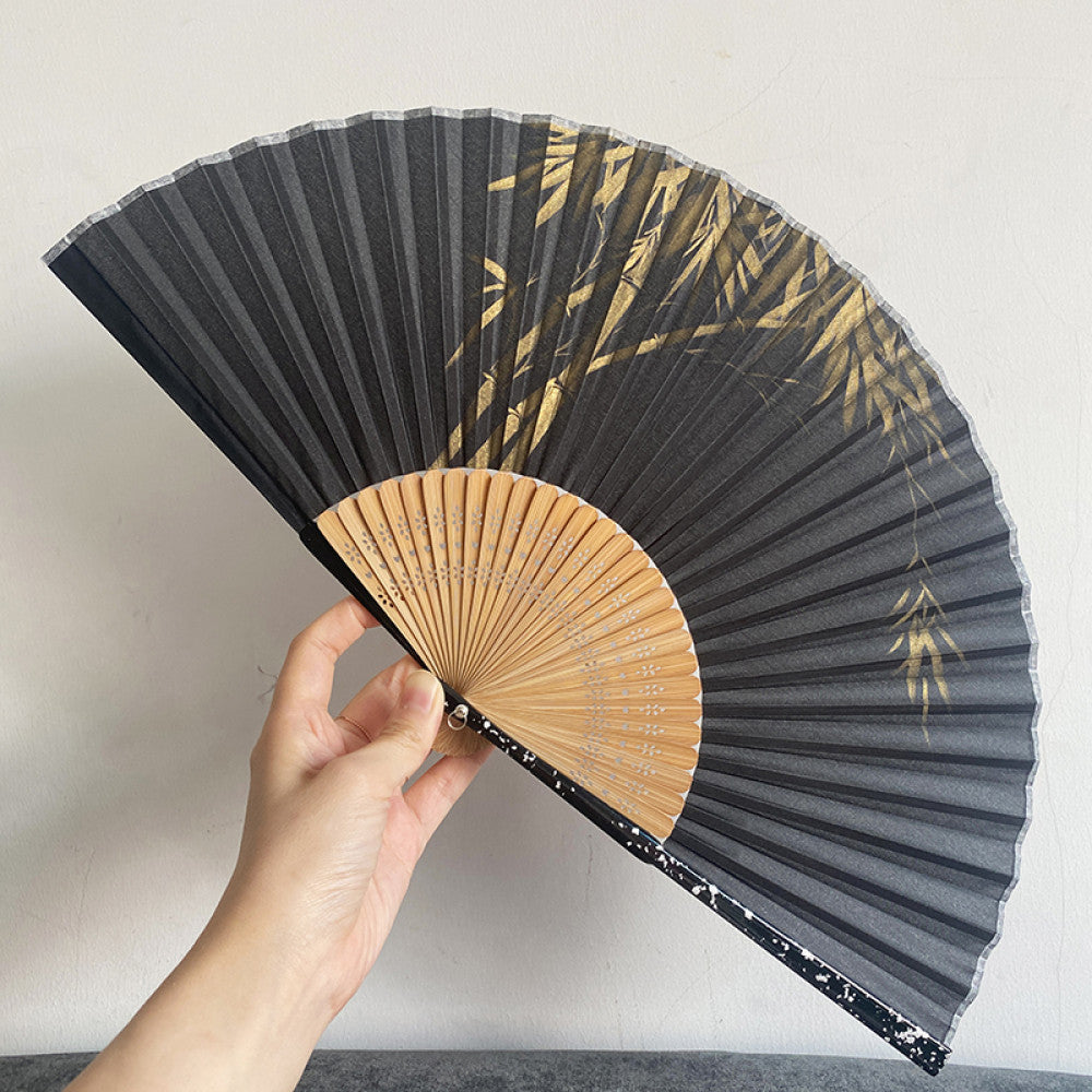 Export to Japan original order tail order Japanese style fan silk hand painted 7 inch Chinese style can be paired with Hanfu yukata image 54
