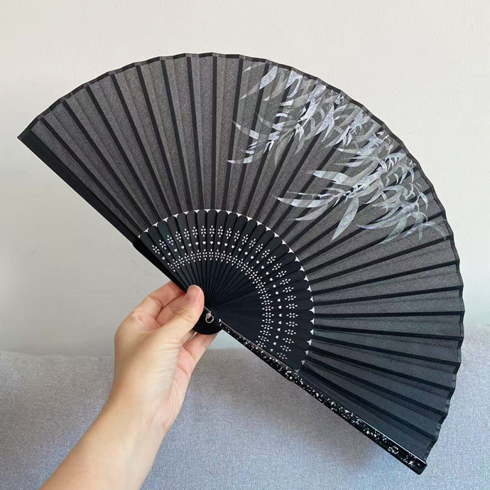 Export to Japan original order tail order Japanese style fan silk hand painted 7 inch Chinese style can be paired with Hanfu yukata image 57