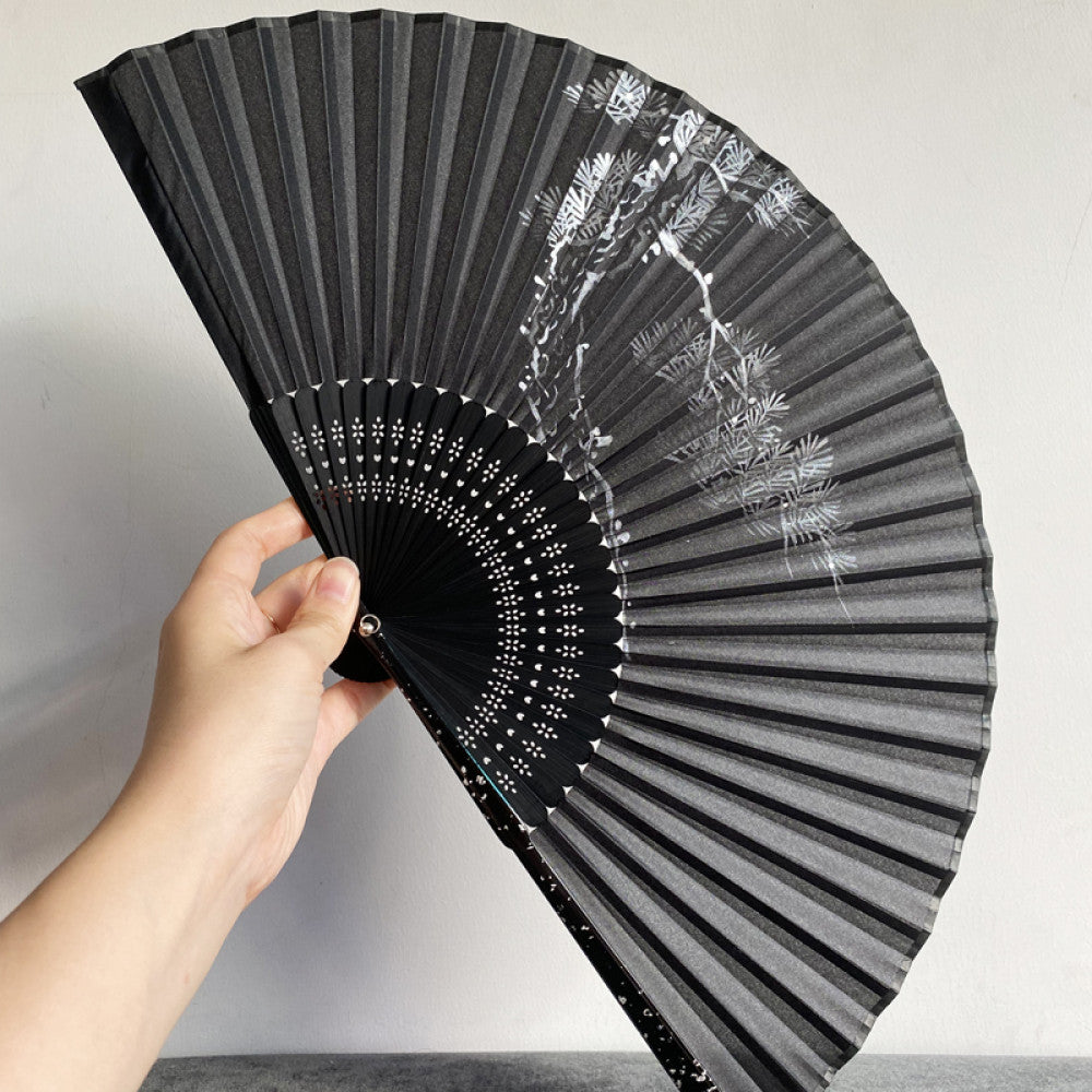 Export to Japan original order tail order Japanese style fan silk hand painted 7 inch Chinese style can be paired with Hanfu yukata image 64