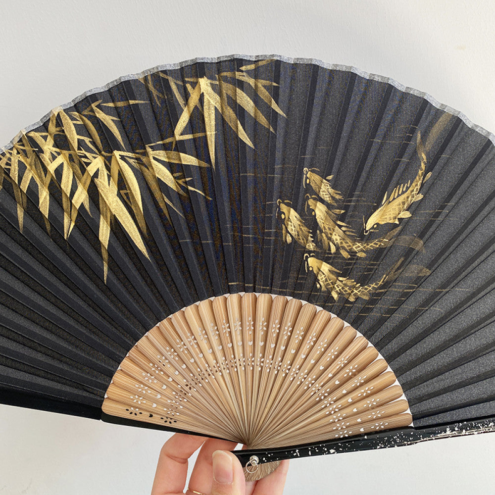 Export to Japan original order tail order Japanese style fan silk hand painted 7 inch Chinese style can be paired with Hanfu yukata image 65