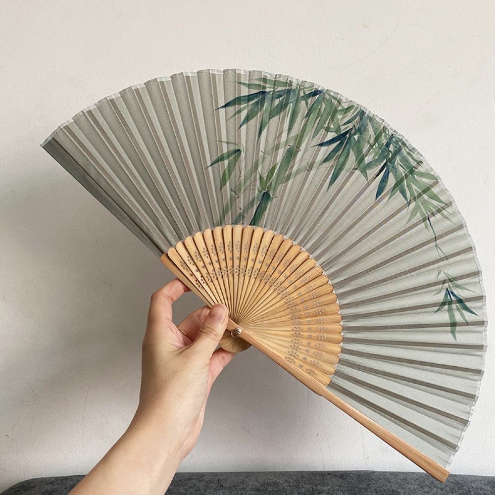 Export to Japan original order tail order Japanese style fan silk hand painted 7 inch Chinese style can be paired with Hanfu yukata image 67