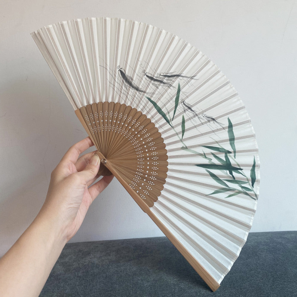 ASAYA3349 Silk Fan with Various Prints