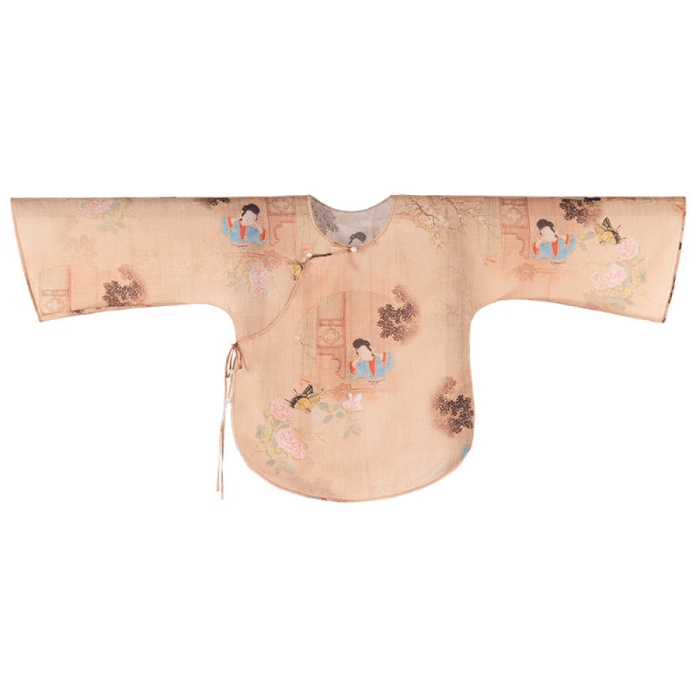 Idle Talk One City Style Chinese Retro Multi Color Inverted Big Sleeve Loose Daily Top Versatile Original image 13