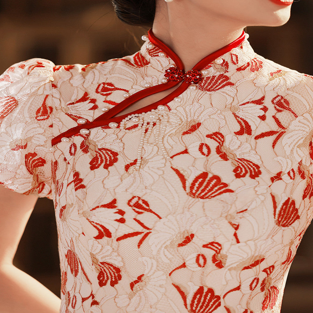 Cheongsam Toast Dress Bridal Female Autumn Chinese Engagement Dress Dress Small Man Casual Dress Wedding Fish Tail image 2