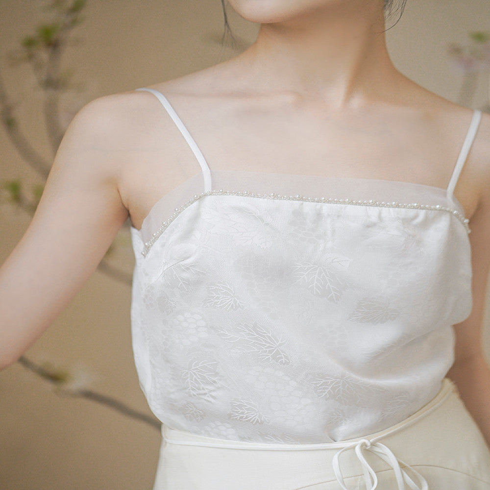 Chuchan 2025 summer new Chinese style jacquard versatile inner wear small camisole can be worn outside the bottoming top women image 5