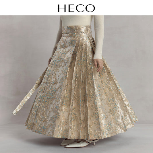 ASAYA3136 New Chinese style national style golden horse face skirt